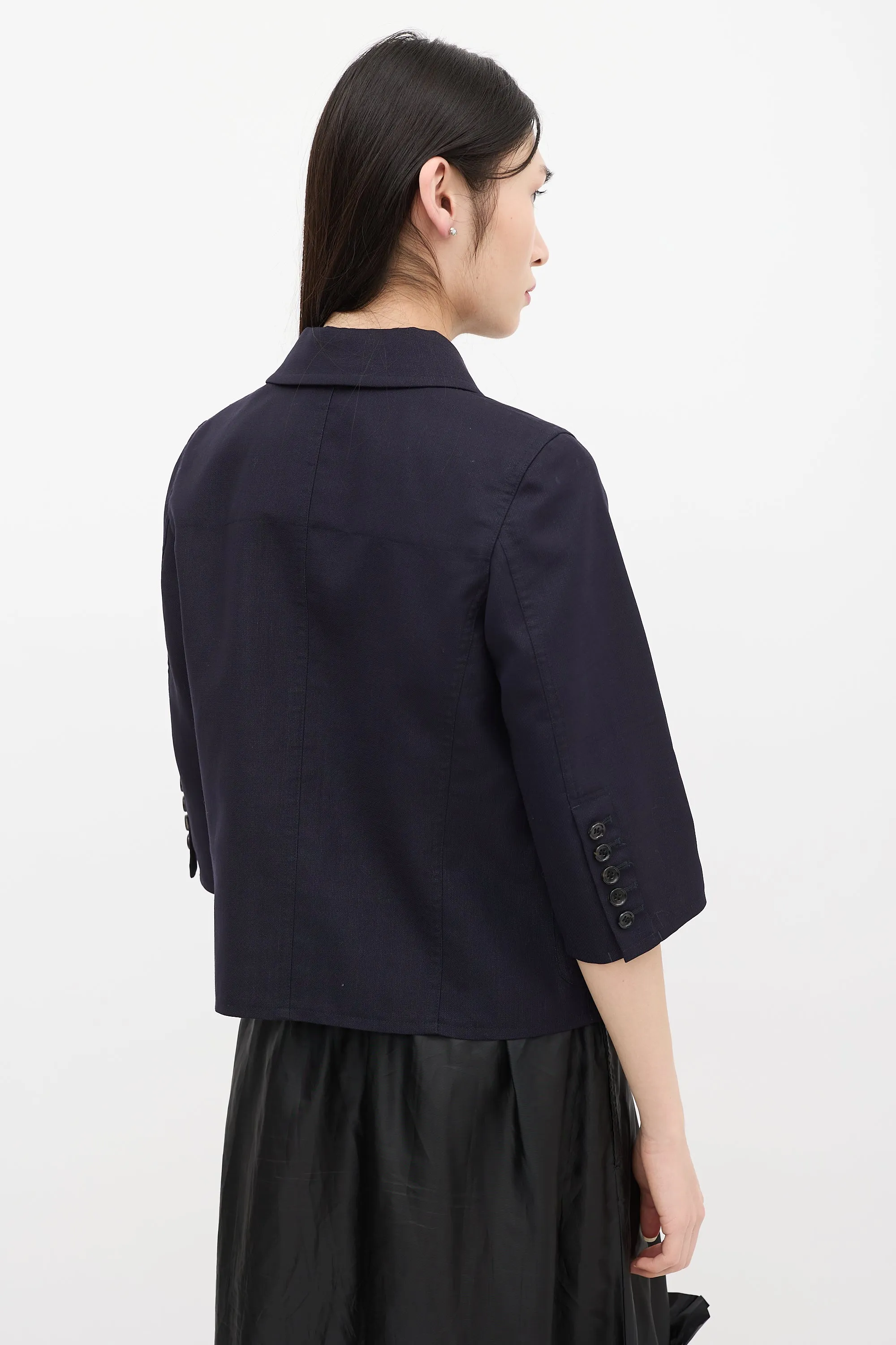 2008 Navy Wool Button Up Jacket