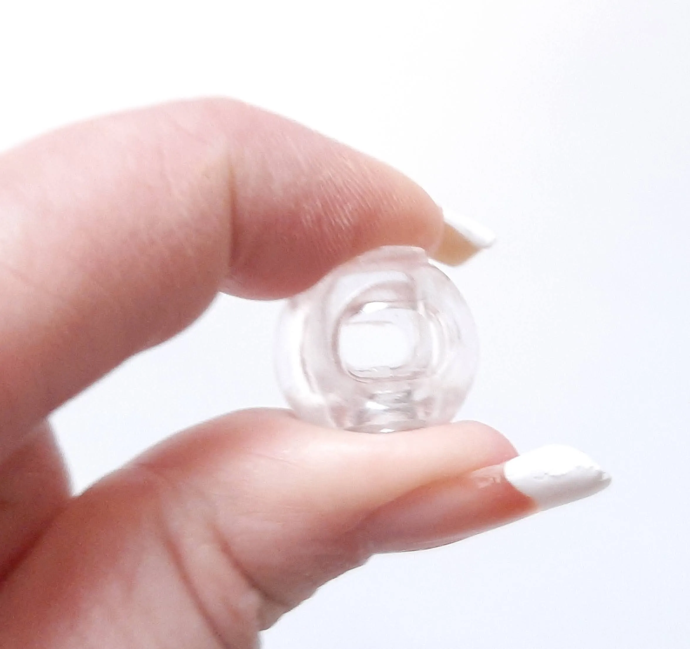 5pc Clear Nylon Spring Buckle - Sliding Buckle to Lock Yarn, Cord, or Rope in Place
