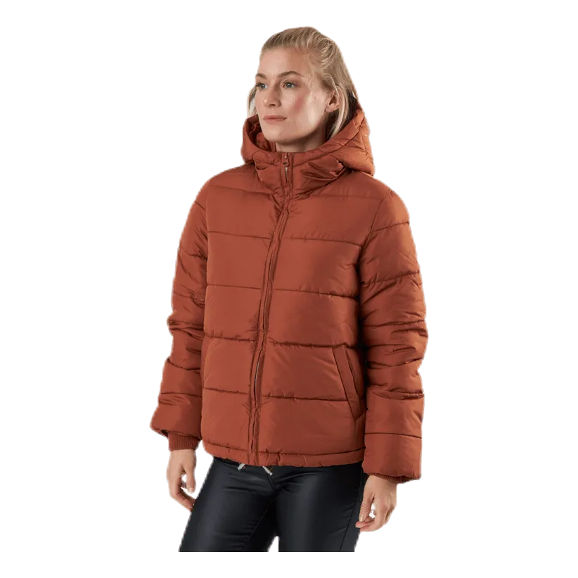 Bee Short Padded Jacket Brown