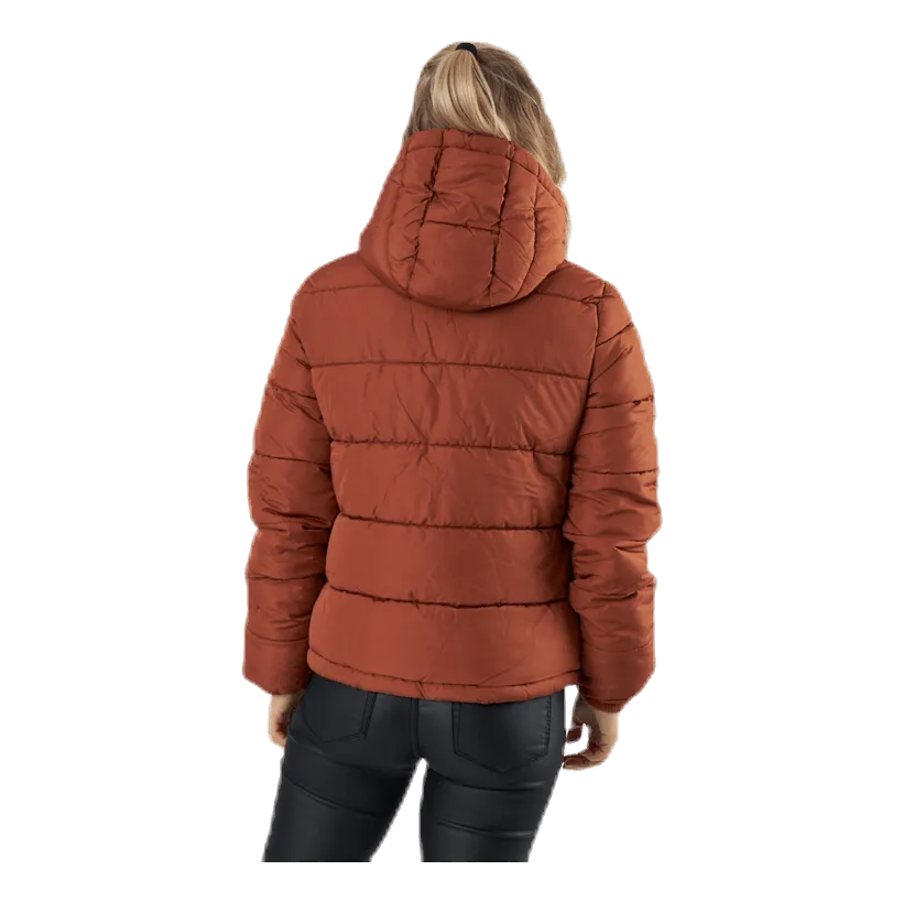 Bee Short Padded Jacket Brown