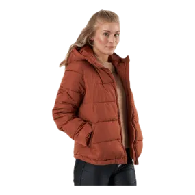 Bee Short Padded Jacket Brown