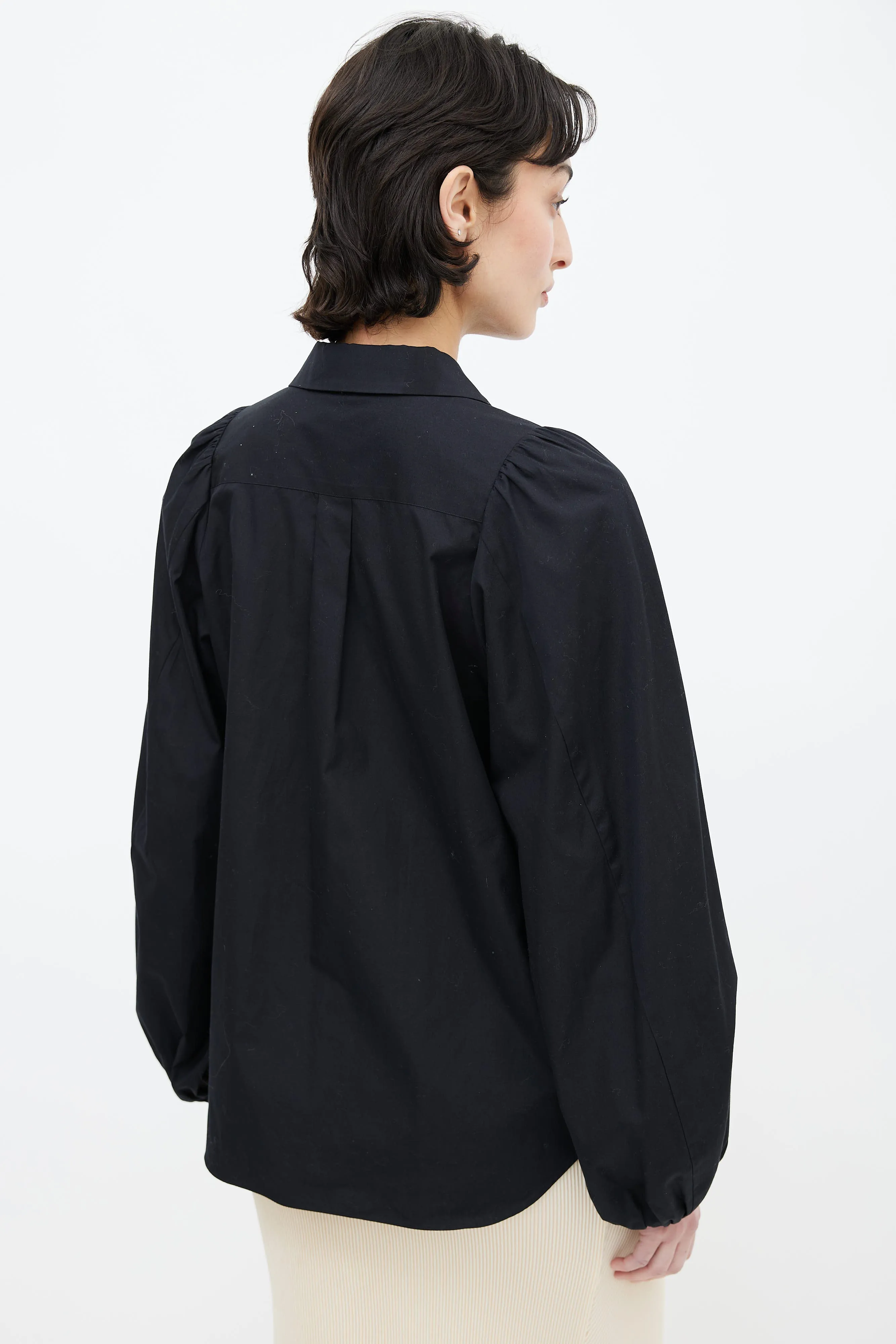 Black Bishop Sleeve Shirt