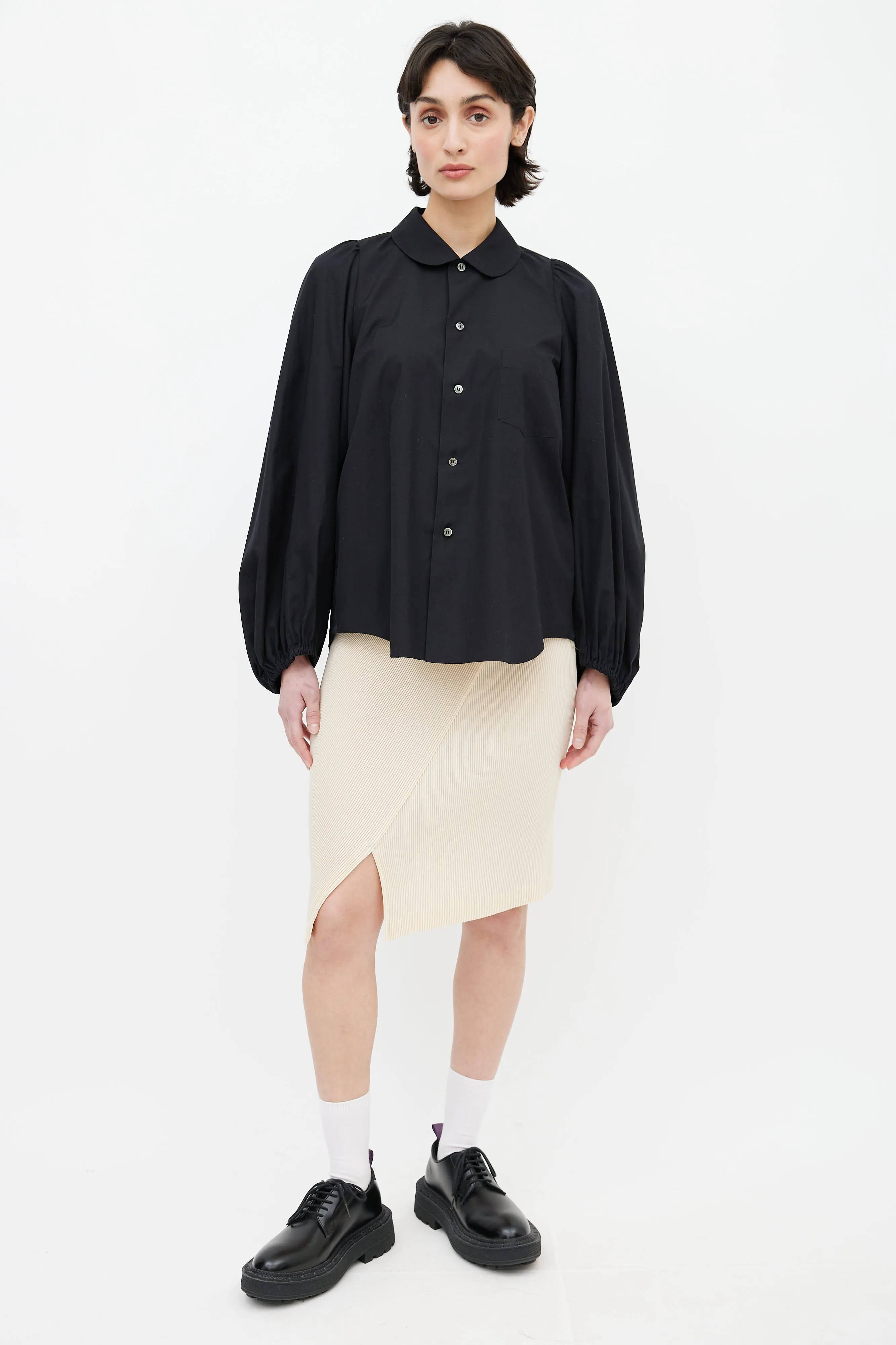Black Bishop Sleeve Shirt
