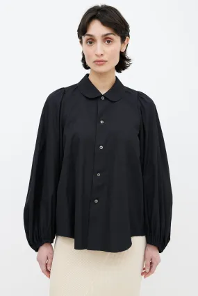 Black Bishop Sleeve Shirt