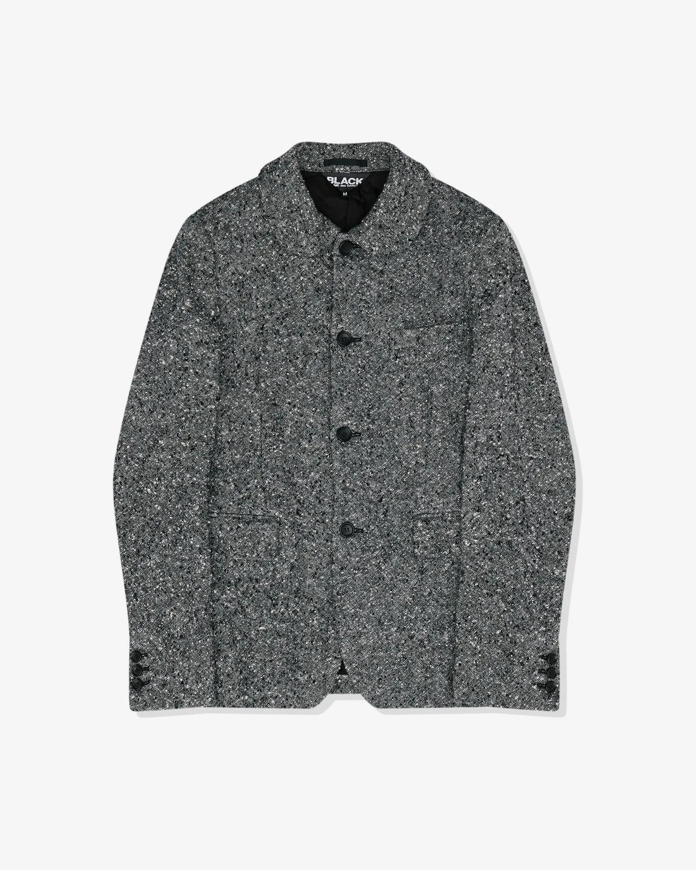 BLACK Comme des Garçons Unisex Tweed Nep Jacket (Black/White)