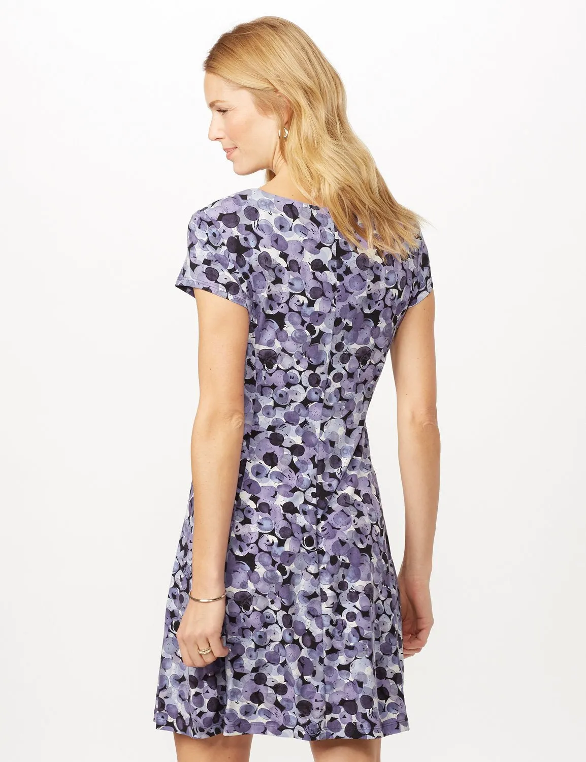 Bubble Dot Dress with Seam Detail