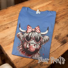 Bubble Gum Cow Tee