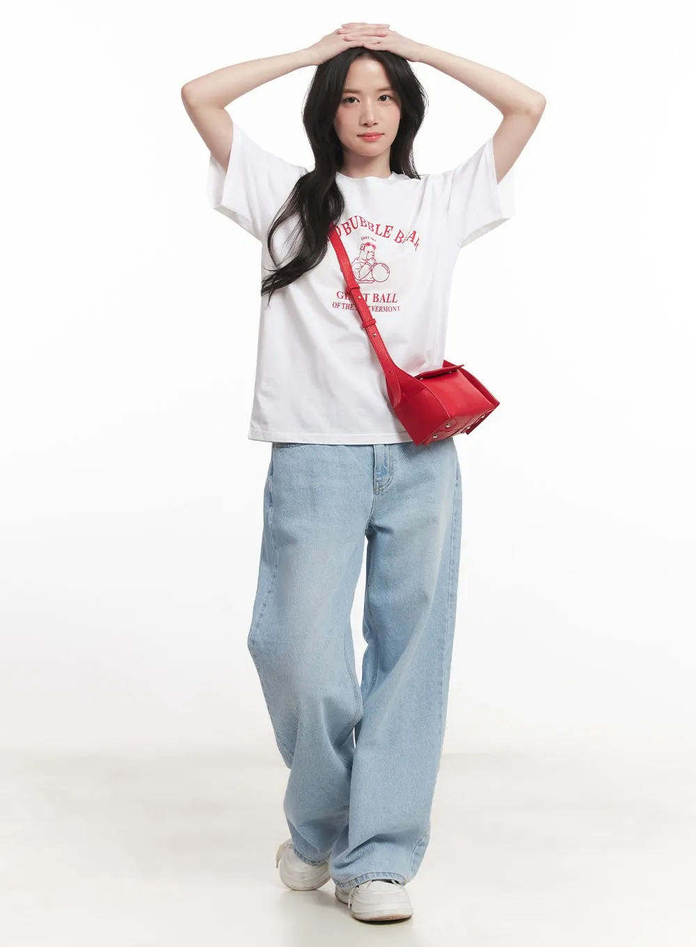 Bubble Pop Graphic Oversize T-Shirt CA511