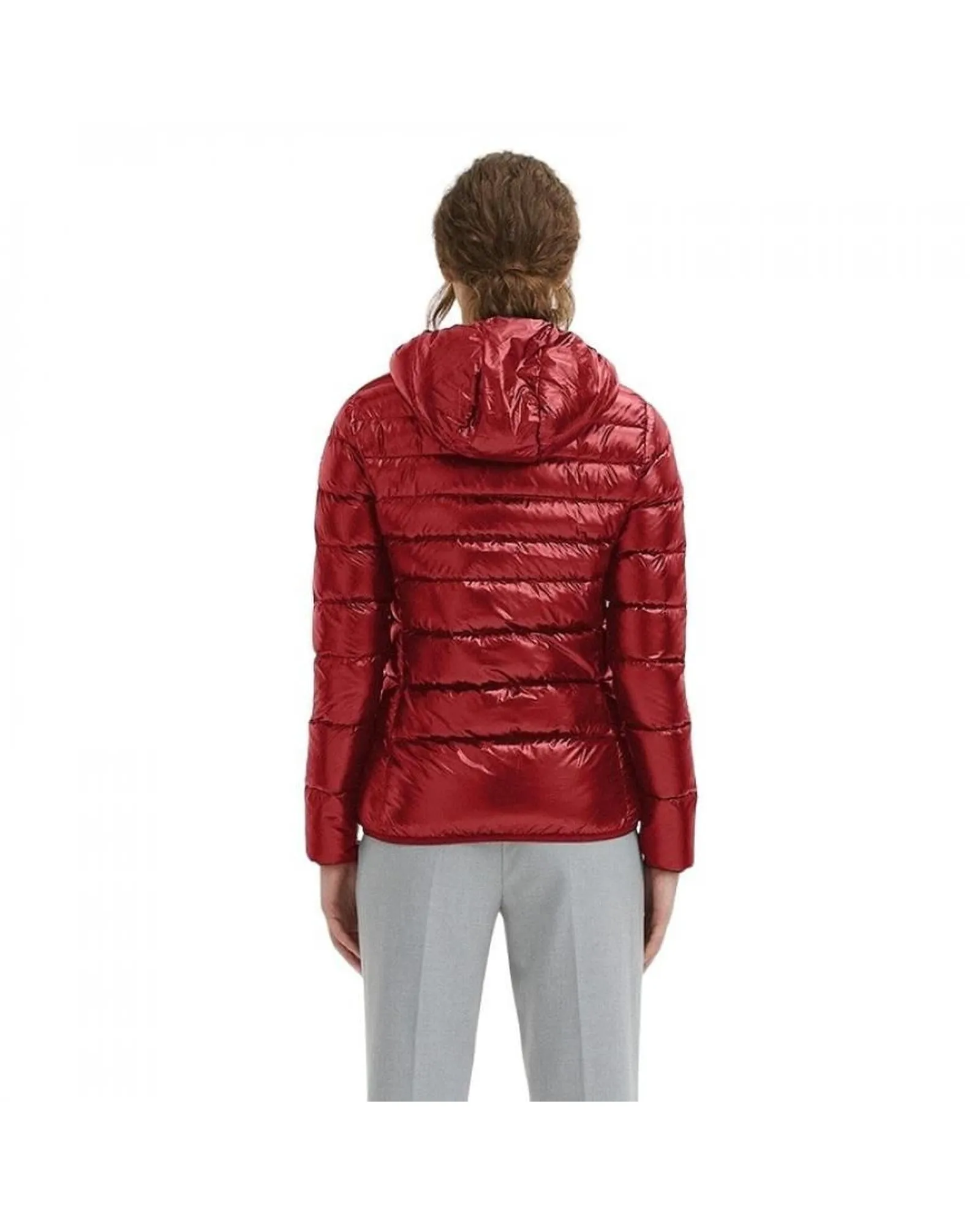 Centogrammi Shiny Down Jacket for Women - Red