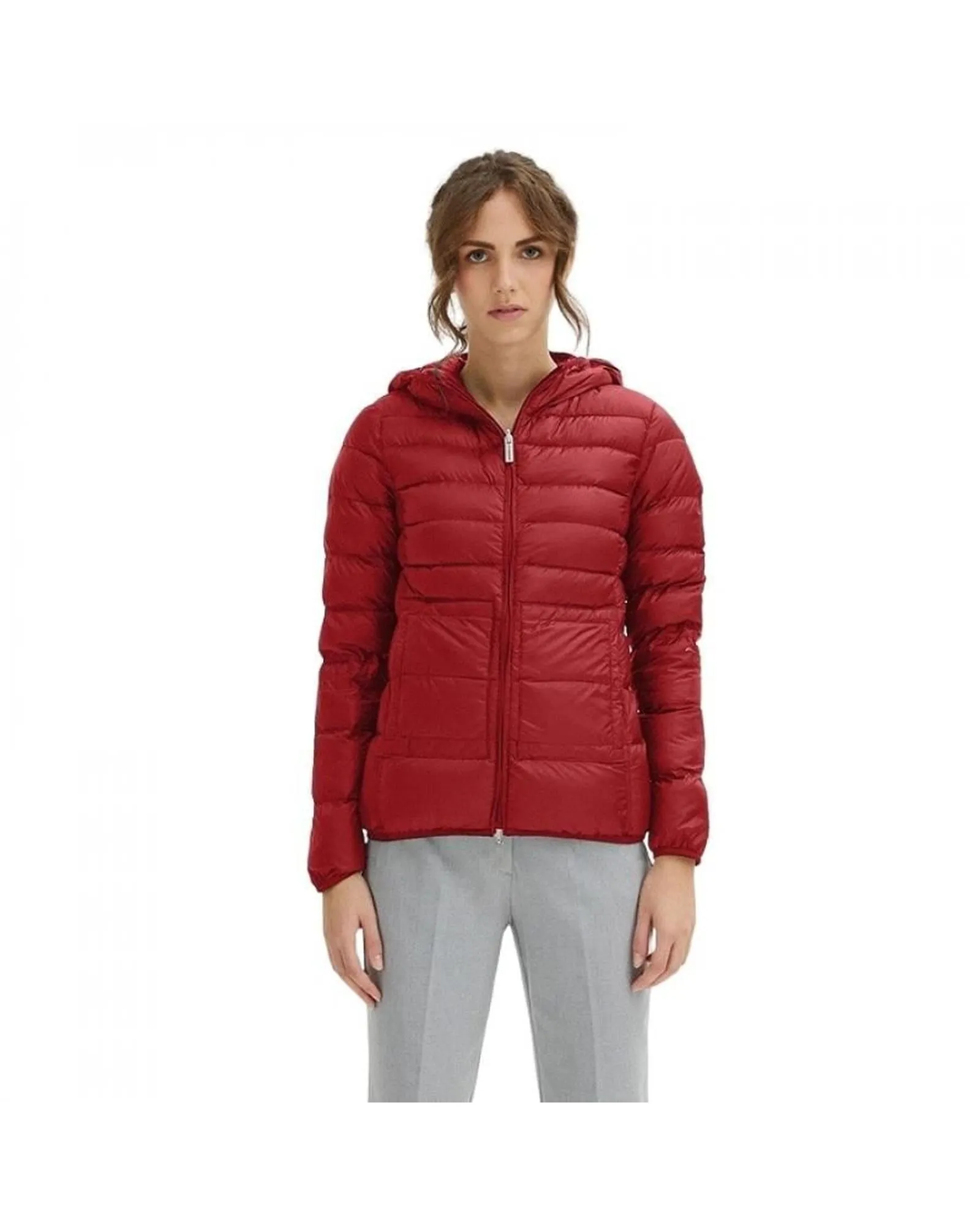 Centogrammi Shiny Down Jacket for Women - Red