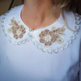 Cutwork Peter Pan Collar
