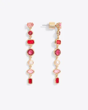 Linear Drop Gem Earrings