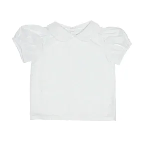 Maude's Peter Pan Collar Shirt & Onesie 
Worth Avenue White