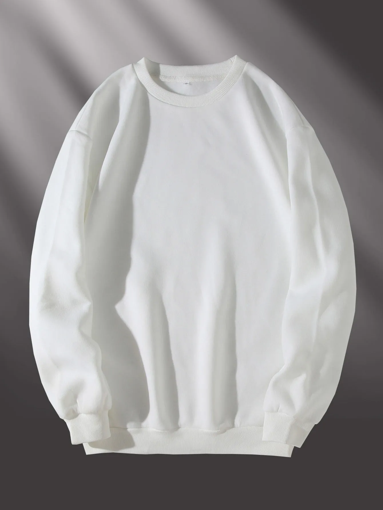 Men's Solid Color Round Neck Sweatshirt