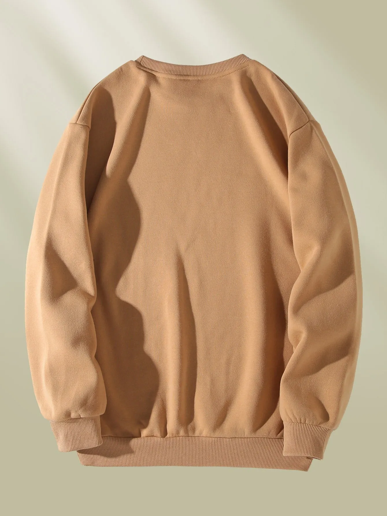 Men's Solid Color Round Neck Sweatshirt
