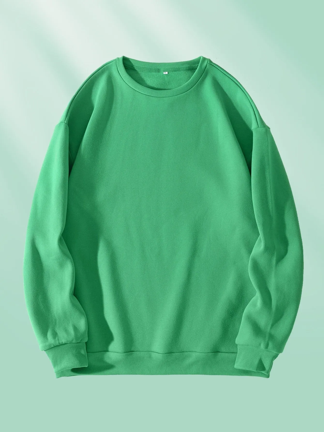 Men's Solid Color Round Neck Sweatshirt