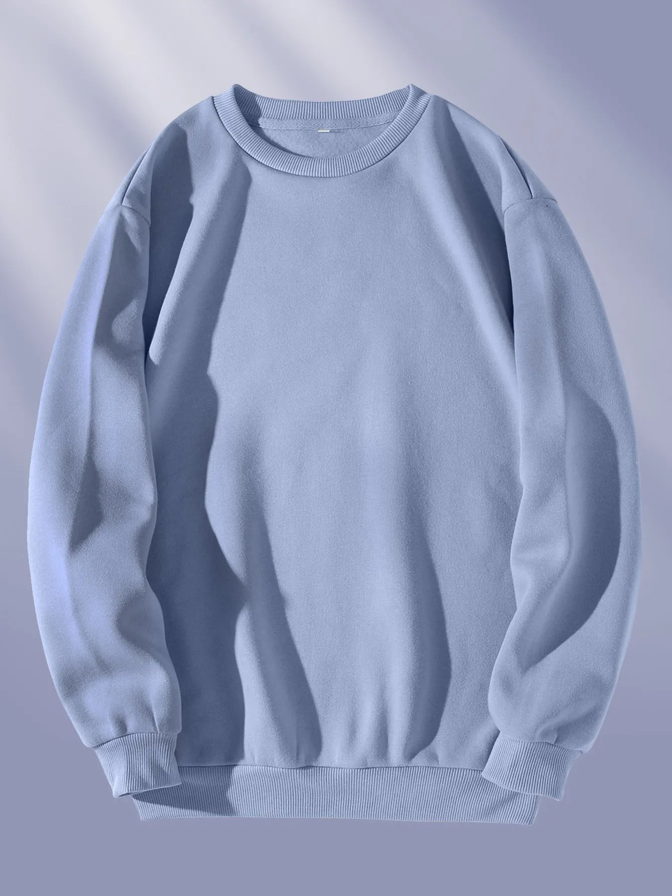 Men's Solid Color Round Neck Sweatshirt