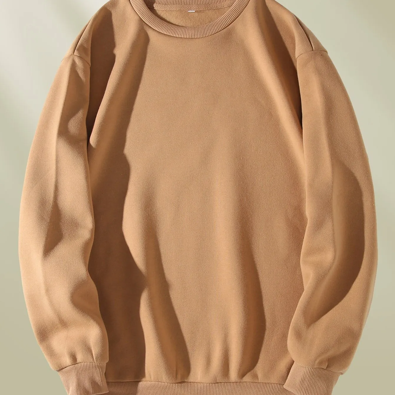 Men's Solid Color Round Neck Sweatshirt