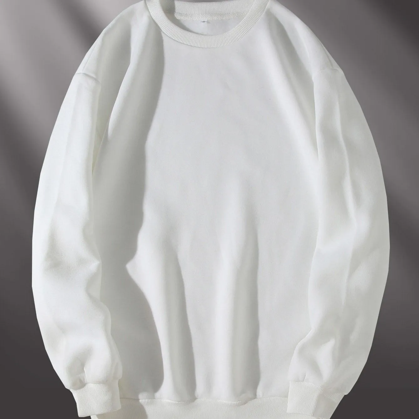 Men's Solid Color Round Neck Sweatshirt