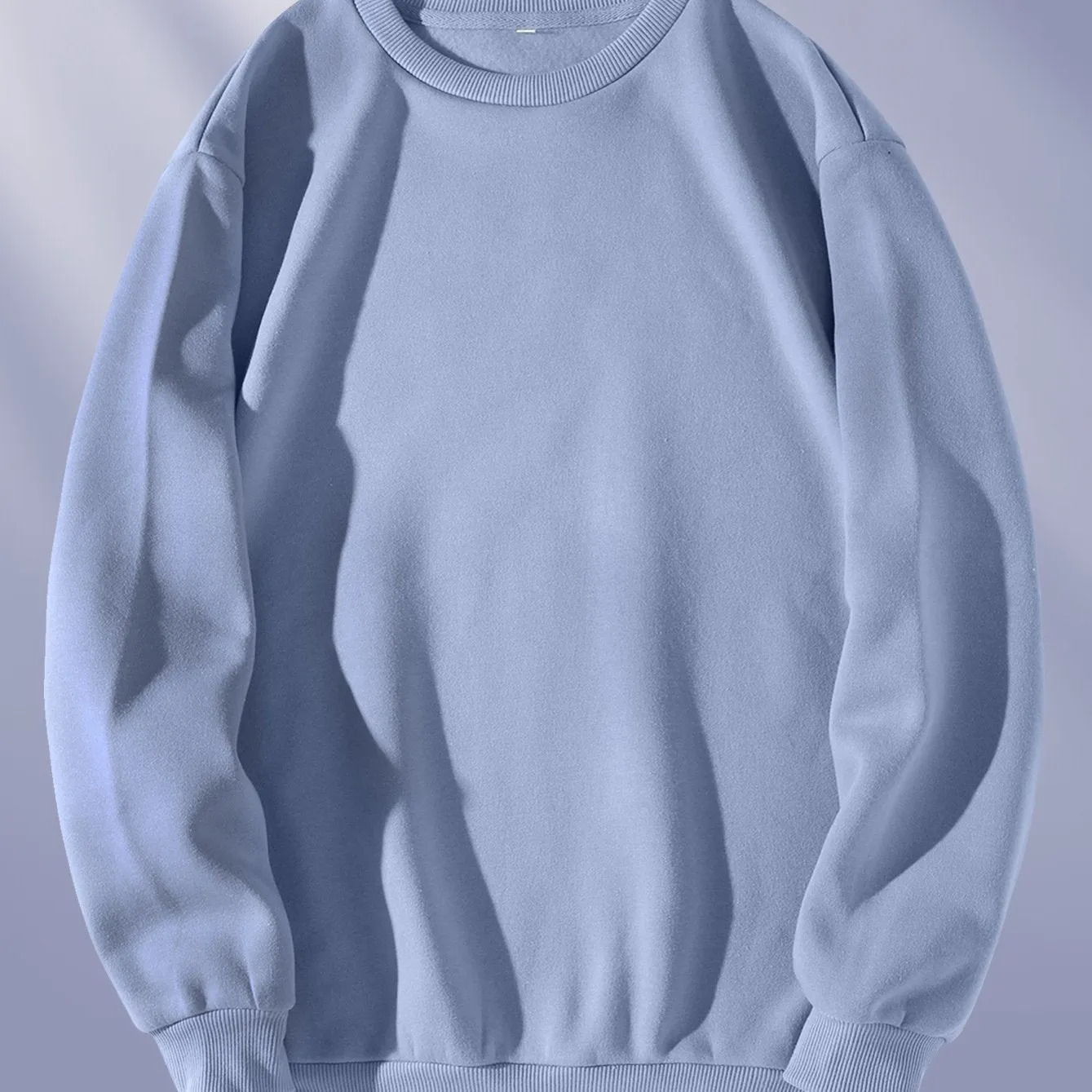 Men's Solid Color Round Neck Sweatshirt