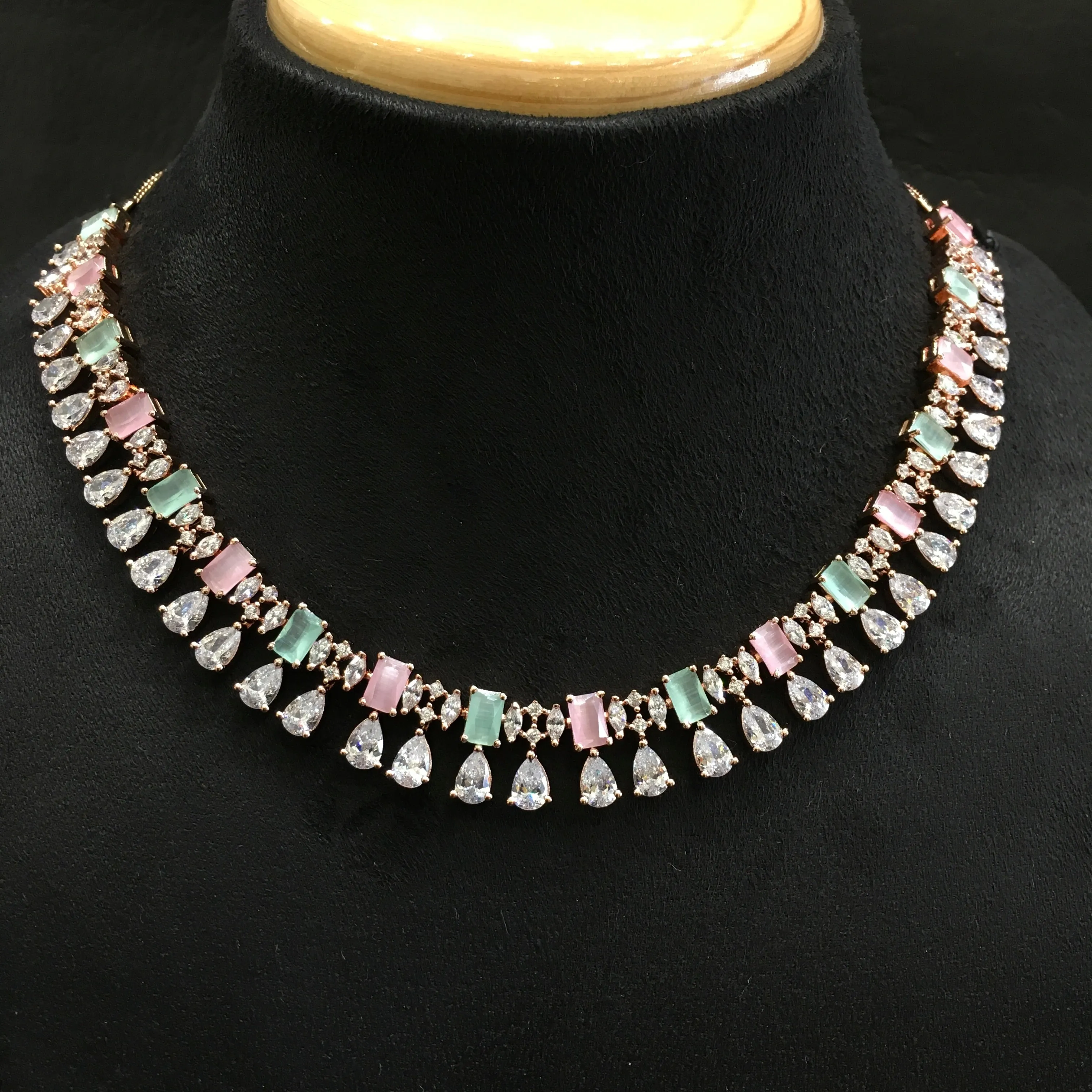 Multi Zircon/AD Necklace Set