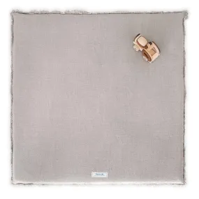 Natural Linen Padded Play Mat – Raw Edge Design | Memory Foam Comfort & Machine Washable Cover