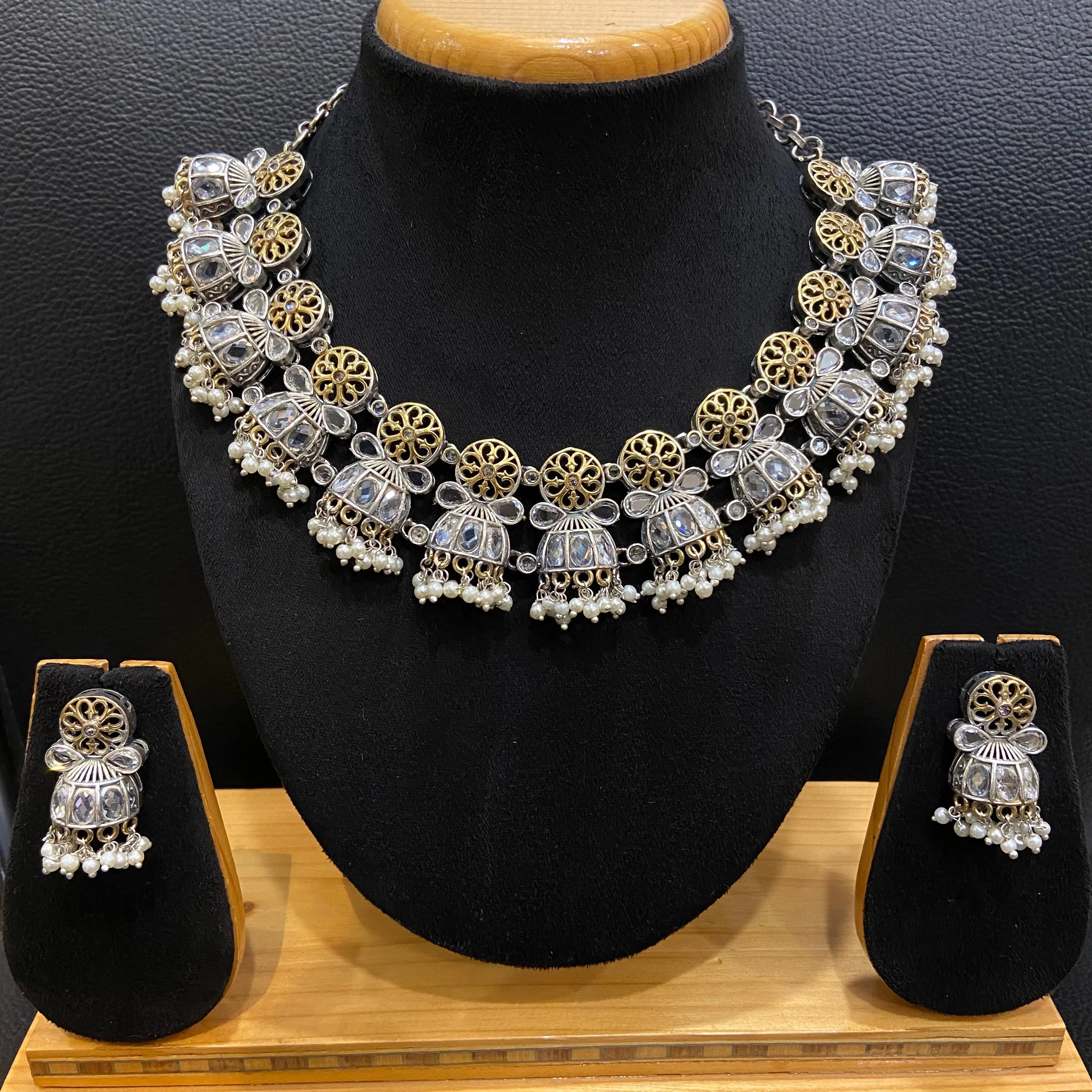 Oxidized Necklace Set 1208-69