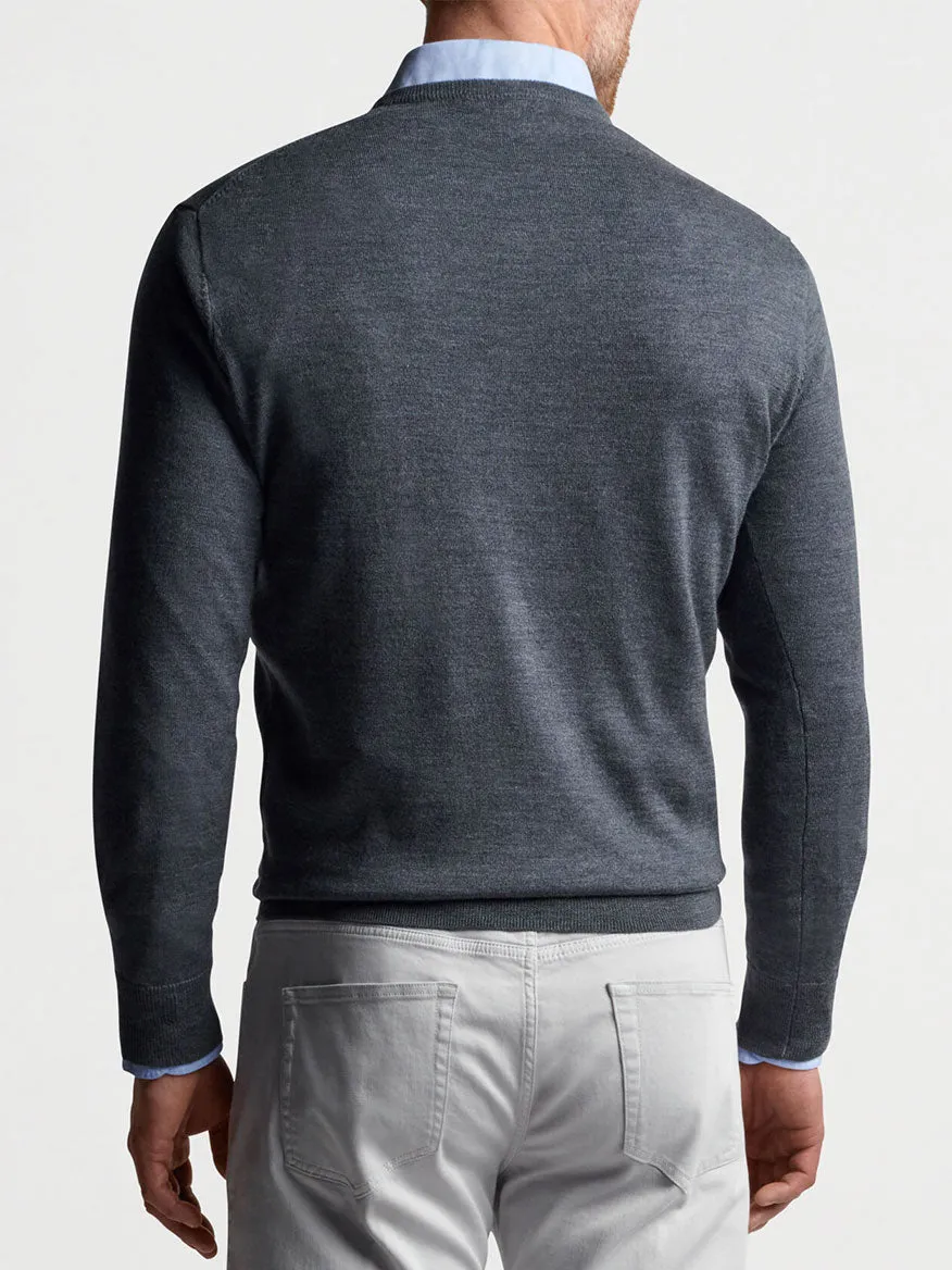 Peter Millar Autumn Crest V-Neck in Charcoal