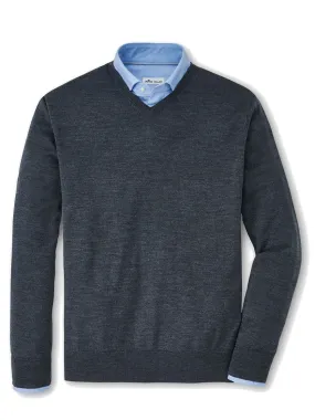 Peter Millar Autumn Crest V-Neck in Charcoal