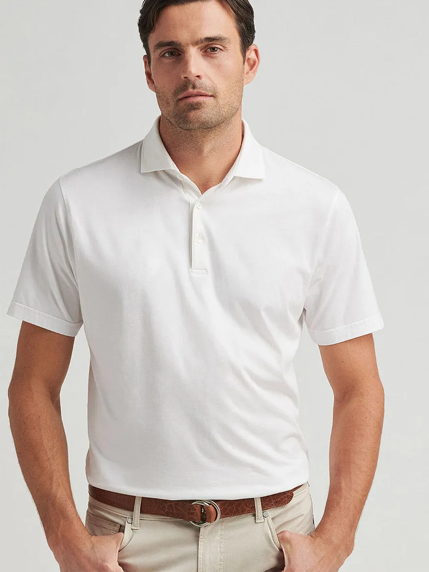 Peter Millar Excursionist Flex Polo in White