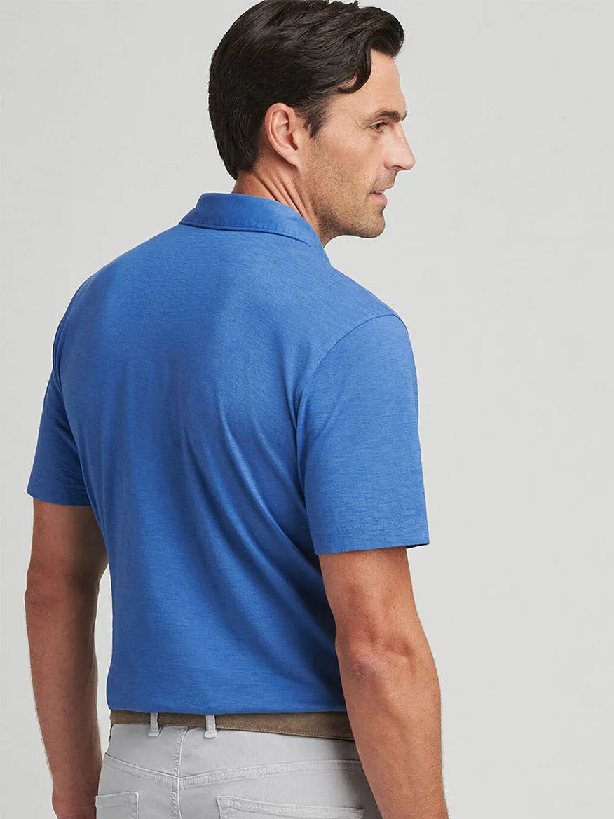 Peter Millar Journeyman Short Sleeve Polo in Ocean Blue