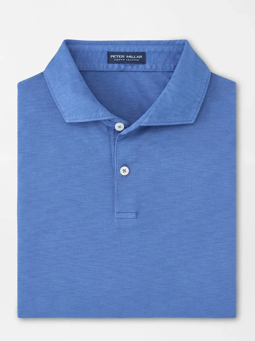 Peter Millar Journeyman Short Sleeve Polo in Ocean Blue