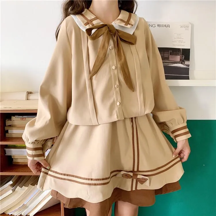 Peter Pan Collar Single-breasted Shirt