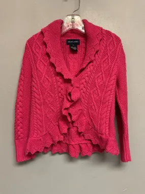 Ralph Lauren Size 5 Pink Knitted Cotton Girls Sweaters & Vests