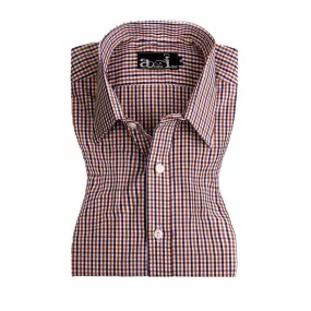 Red and Blue Gingham Check Formal Shirt