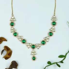 Round Neck Kundan Necklace Set 12175-28