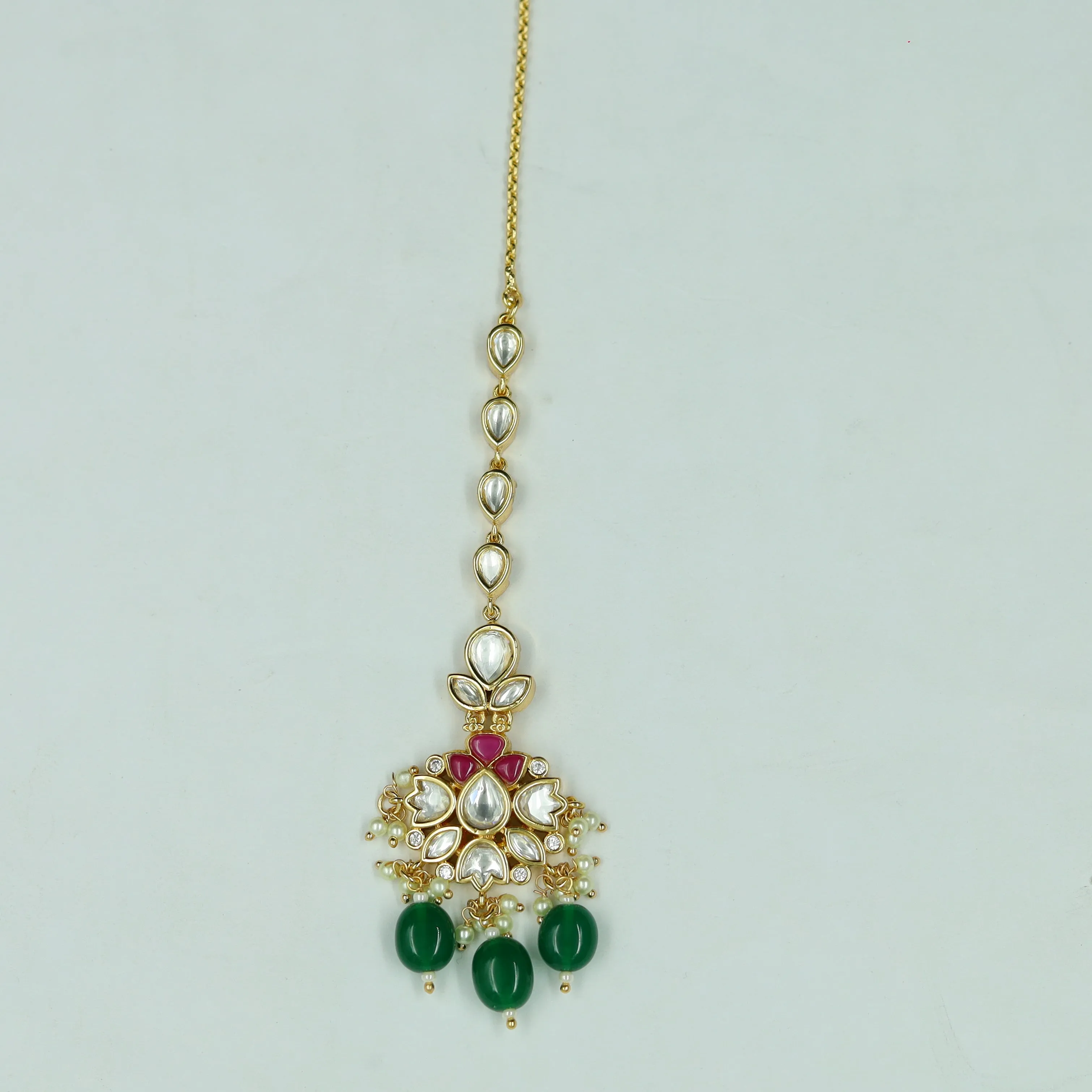 Round Neck Kundan Necklace Set 12178-28