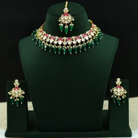 Round Neck Kundan Necklace Set 12178-28