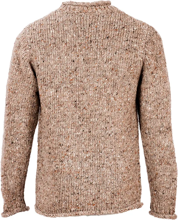 Solid Donegal Tweed Crew Neck