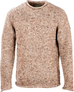 Solid Donegal Tweed Crew Neck