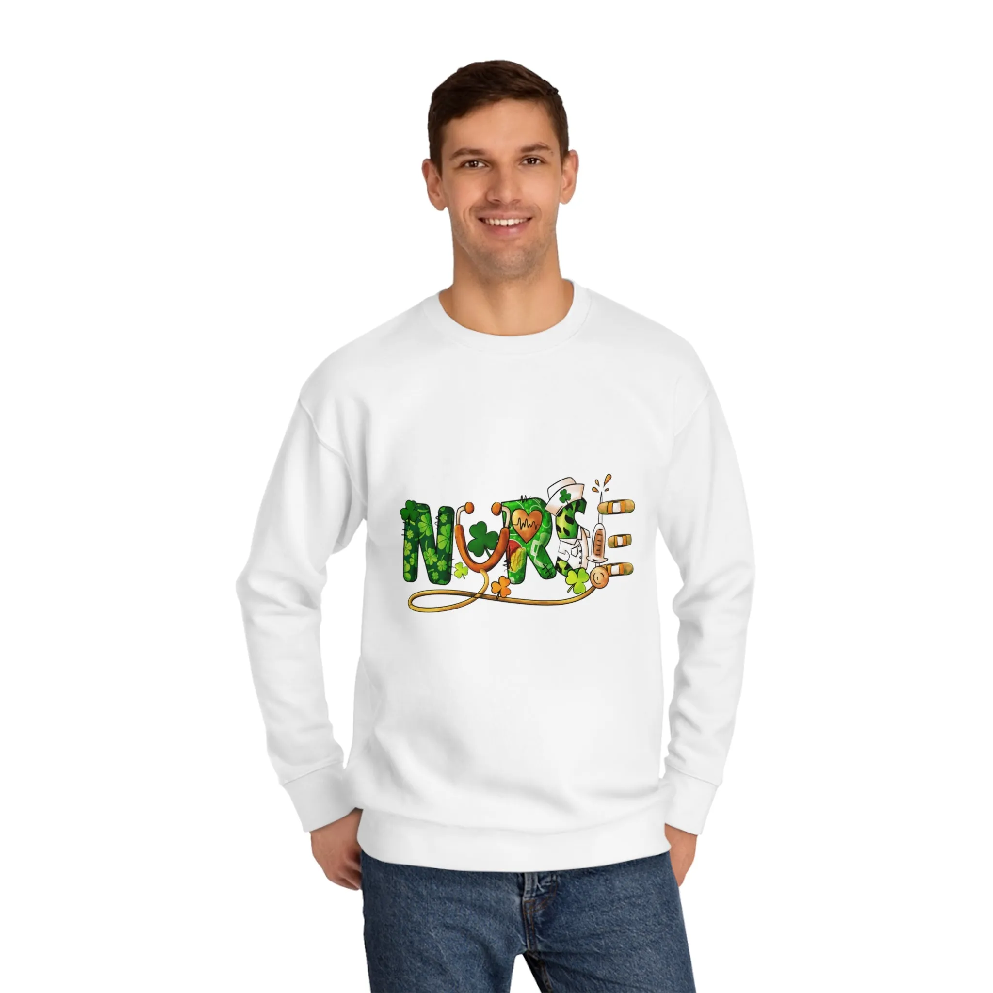 St Patricks Day Nurse Unisex Crew Sweatshirt