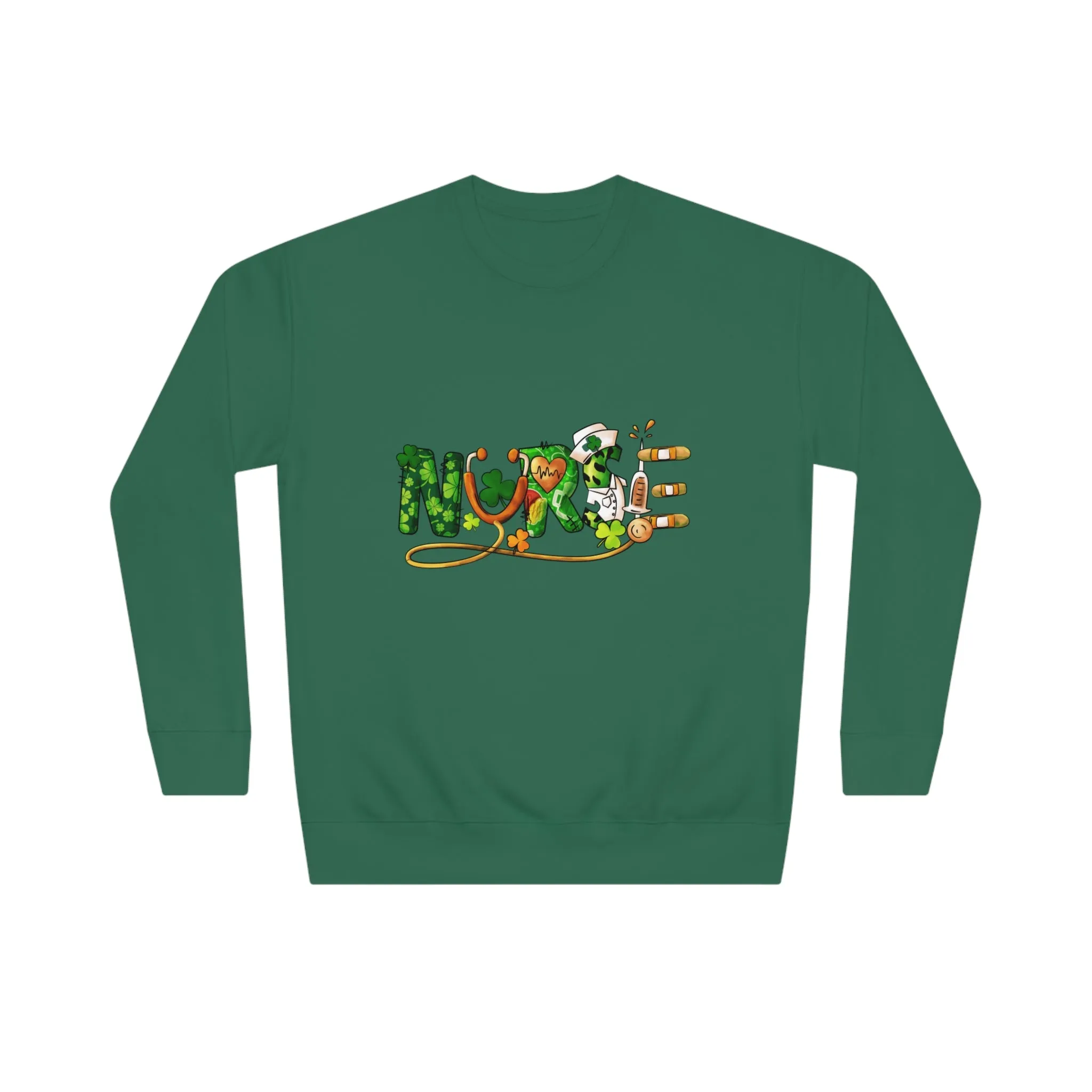 St Patricks Day Nurse Unisex Crew Sweatshirt