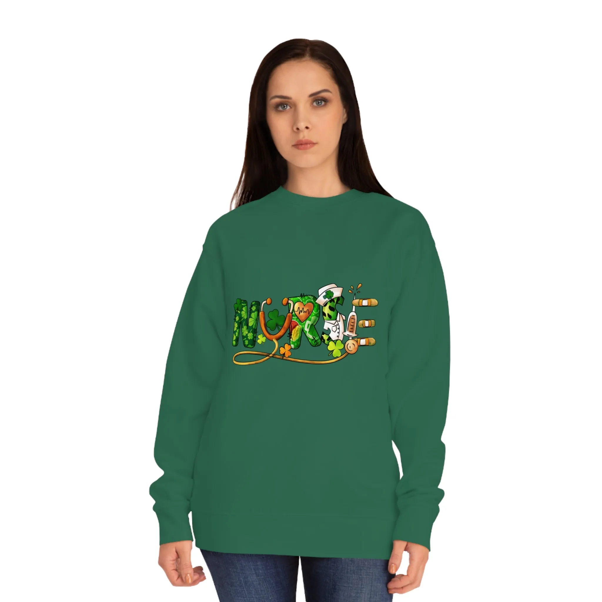 St Patricks Day Nurse Unisex Crew Sweatshirt