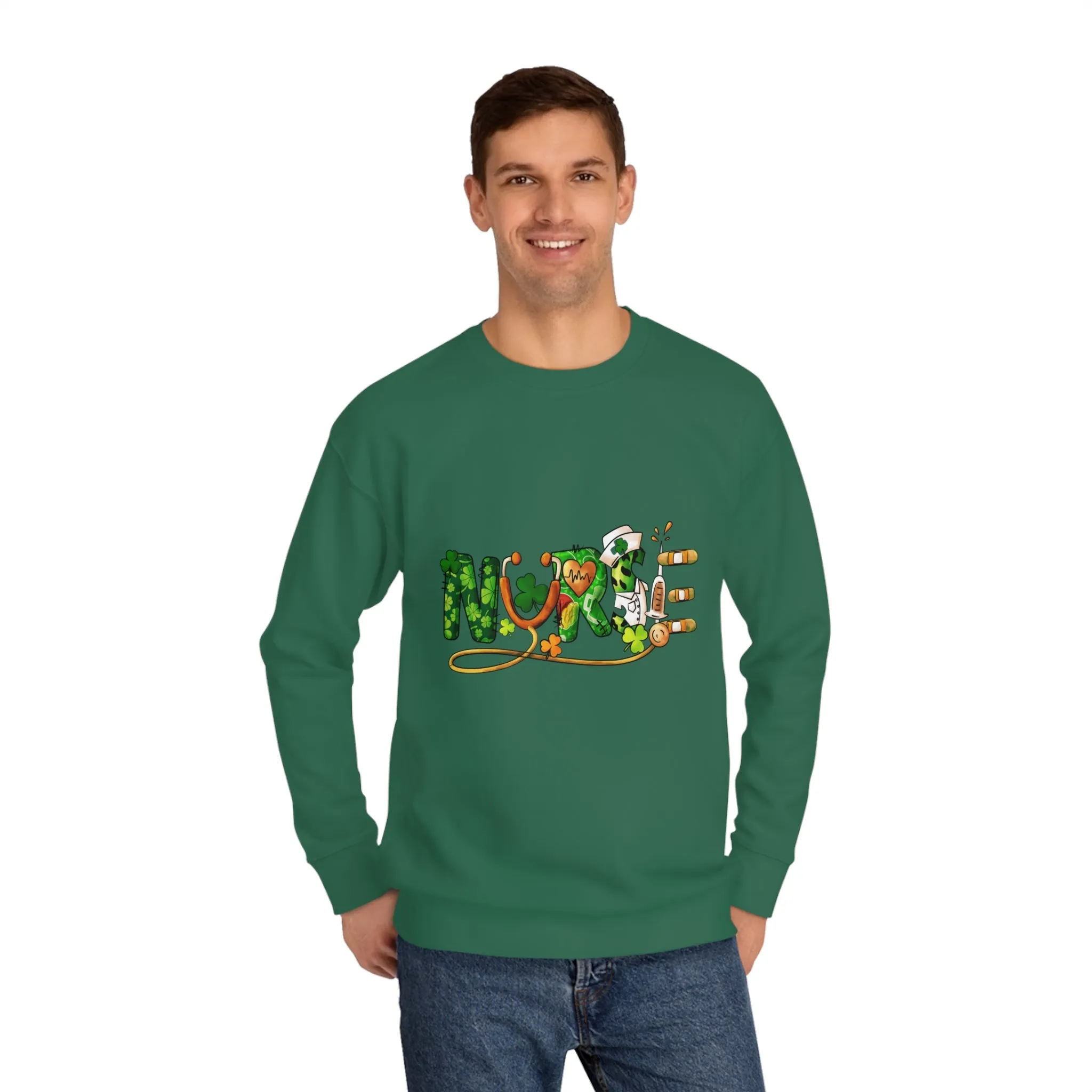 St Patricks Day Nurse Unisex Crew Sweatshirt