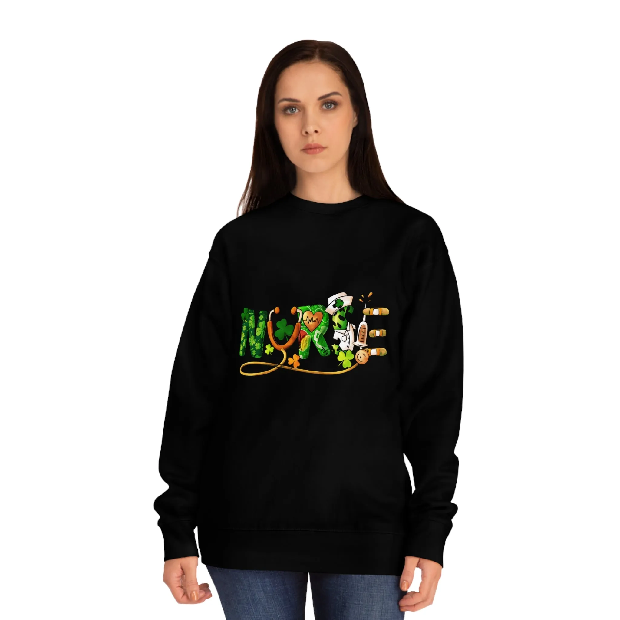 St Patricks Day Nurse Unisex Crew Sweatshirt