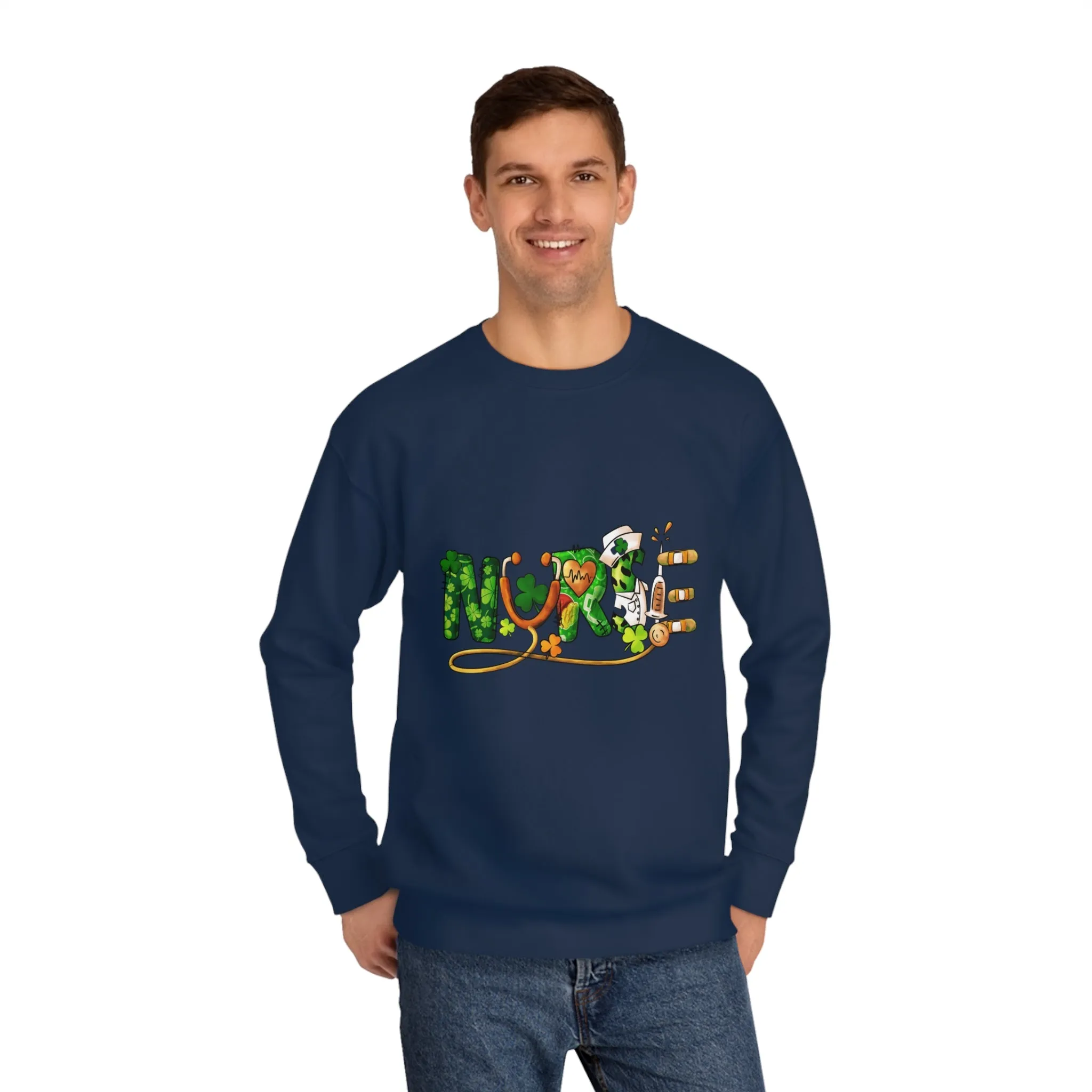 St Patricks Day Nurse Unisex Crew Sweatshirt