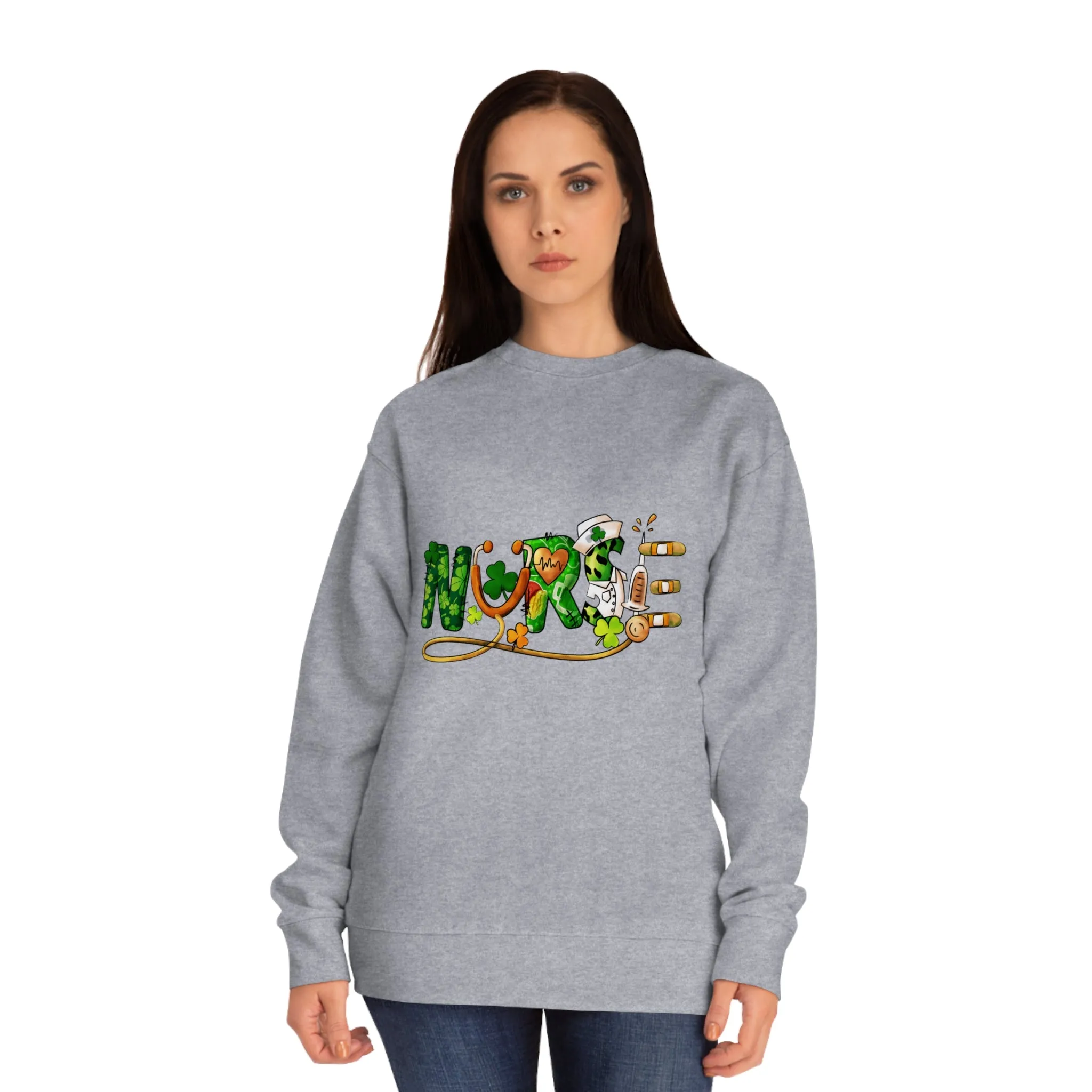 St Patricks Day Nurse Unisex Crew Sweatshirt