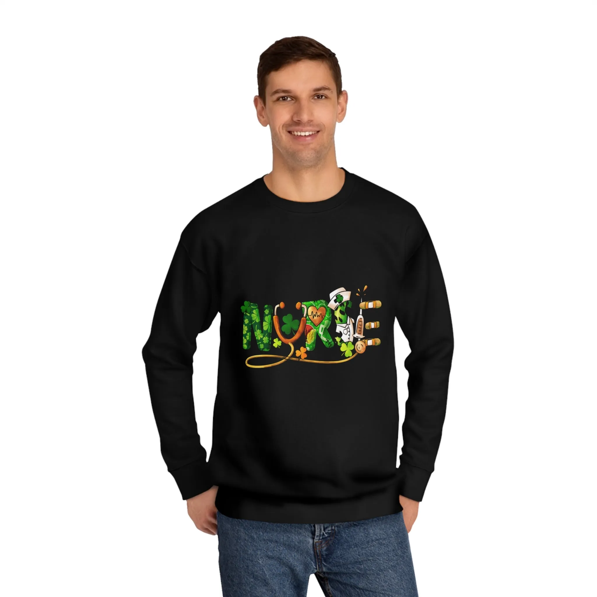 St Patricks Day Nurse Unisex Crew Sweatshirt
