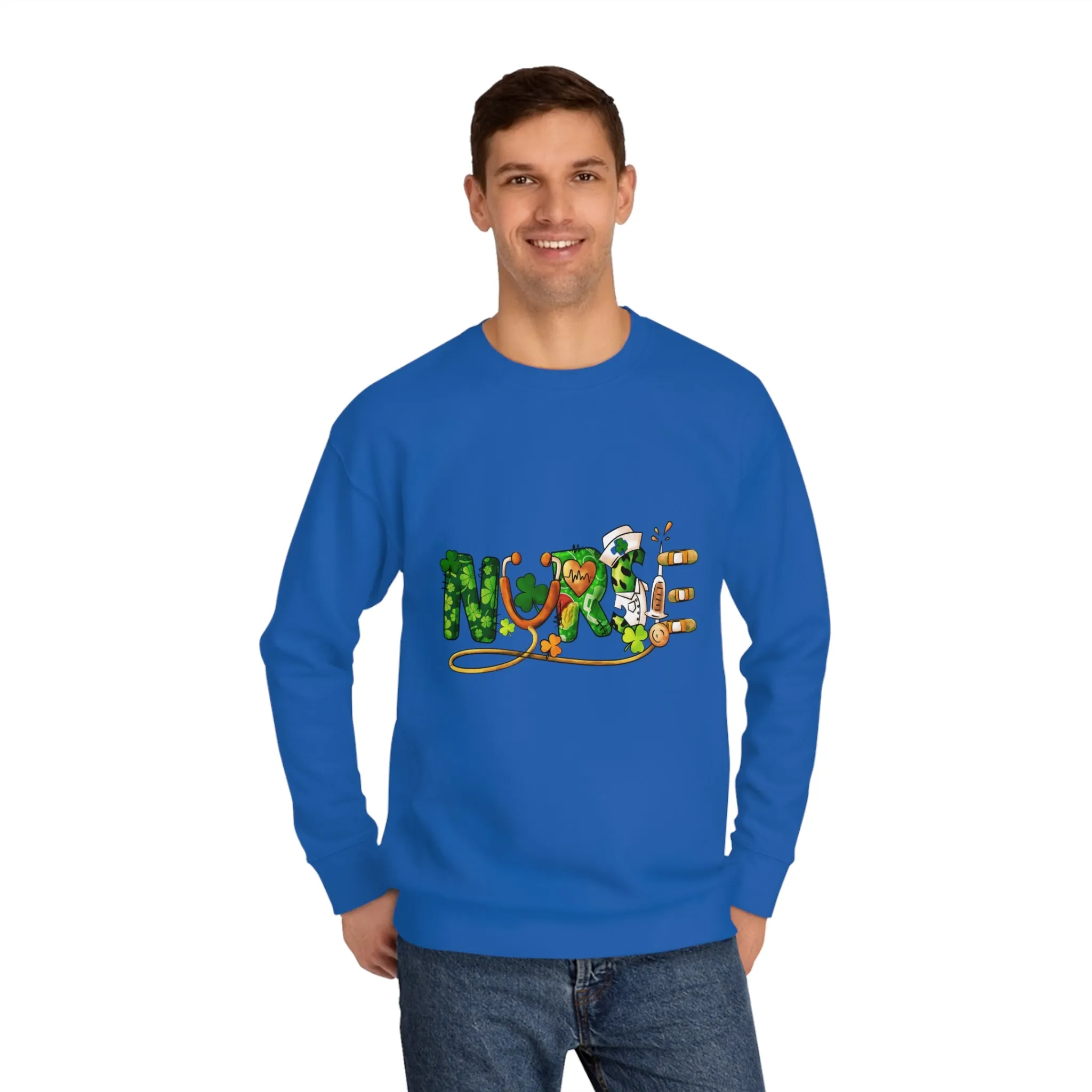 St Patricks Day Nurse Unisex Crew Sweatshirt