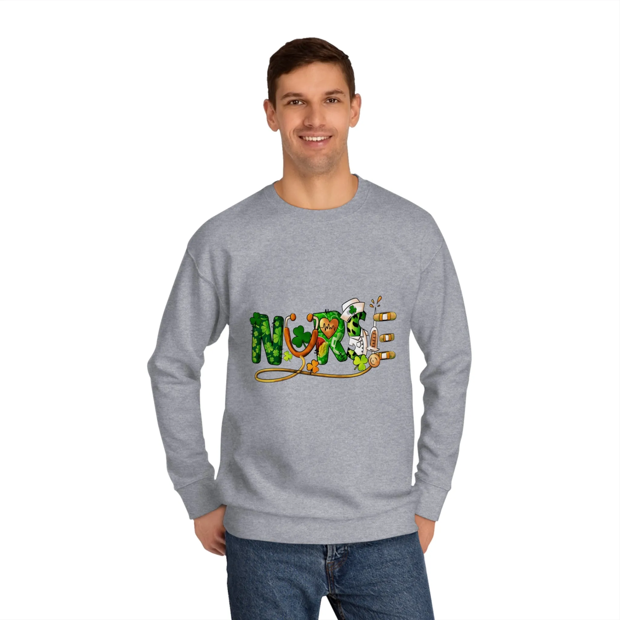 St Patricks Day Nurse Unisex Crew Sweatshirt